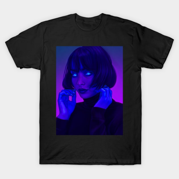 Indigo Portrait 2 T-Shirt by PHAZED